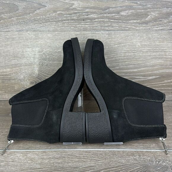 Blondo Lima Waterproof Black Leather Zip Chunky Heel Women’s Sz 10 Chelsea Boots - Picture 10 of 12